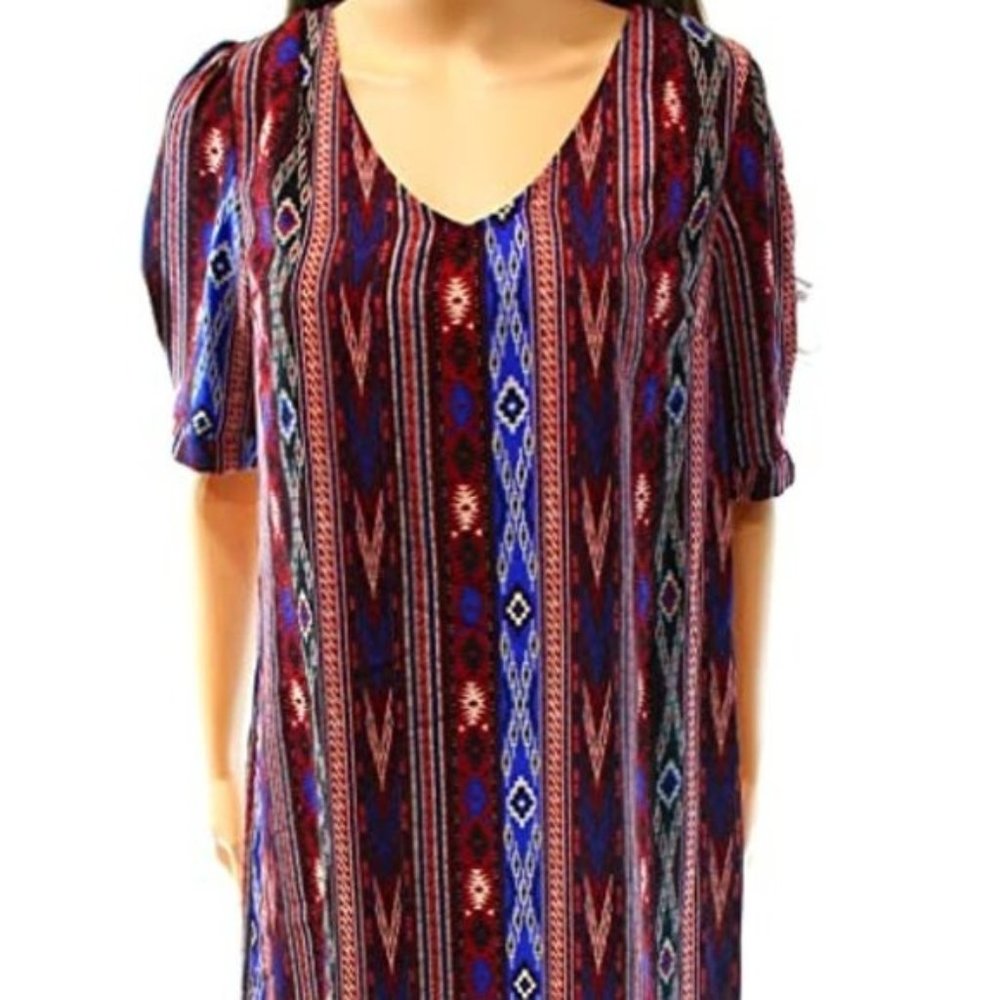 SOPRANO Tribal Print Shift Dress Juniors Small